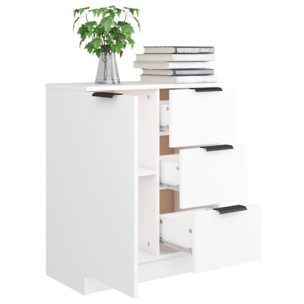 vidaXL skænk 60x30x70 cm konstrueret træ hvid - Skænke