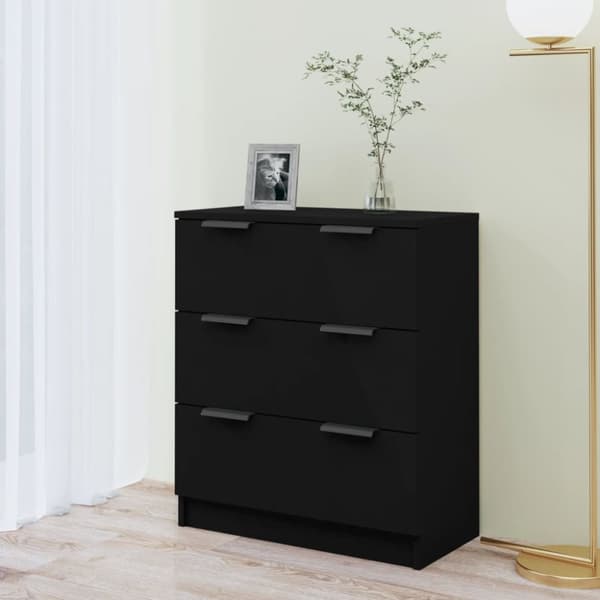 vidaXL skænk 60x30x70 cm konstrueret træ sort -  Skænke