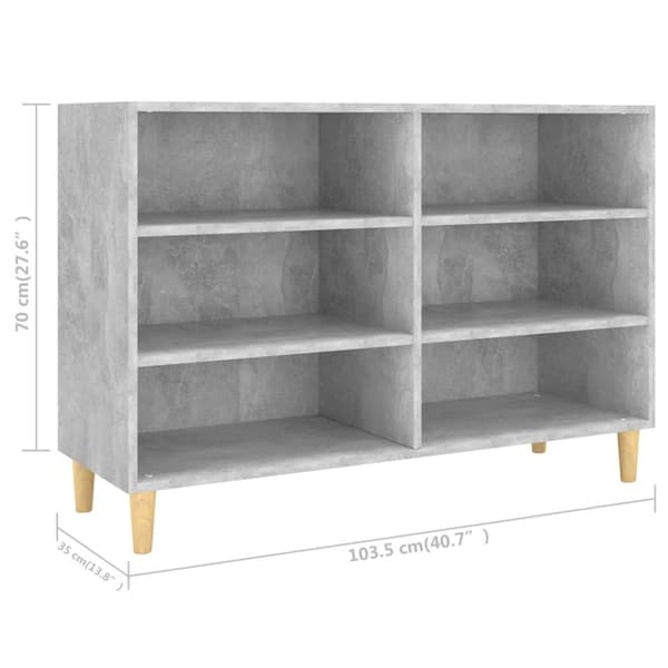 vidaXL Senkki betoninharmaa 103,5x35x70 cm tekninen puu -  Tarjoilupöydät & senkit