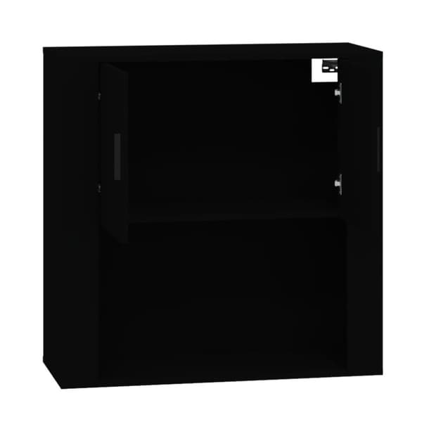vidaXL vægskab 80x33x80 cm konstrueret træ sort -  Skænke