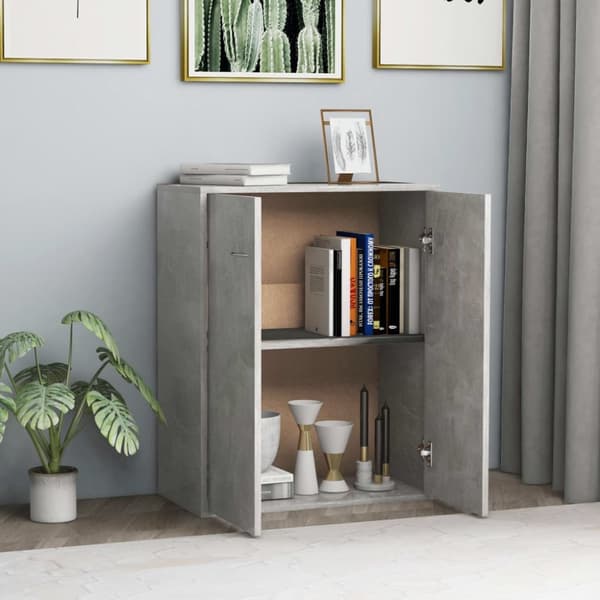 vidaXL Skänk betonggrå 60x30x75 cm spånskiva - Skänkar & serveringsbord