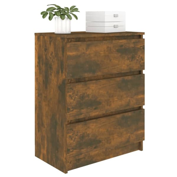 vidaXL Byrå rökfärgad ek 60x35x76 cm konstruerat trä -  Skänkar & serveringsbord