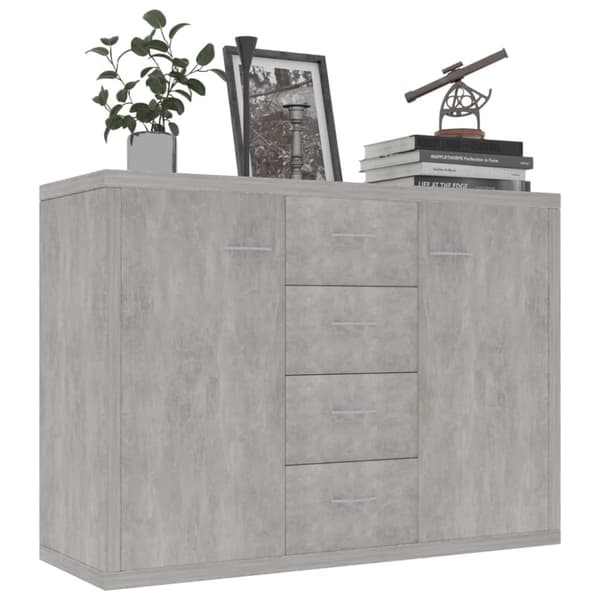 vidaXL Skänk betonggrå 88x30x65 cm spånskiva - Skänkar & serveringsbord