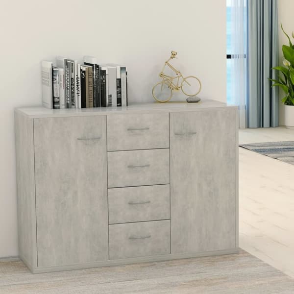 vidaXL Skänk betonggrå 88x30x65 cm spånskiva - Skänkar & serveringsbord