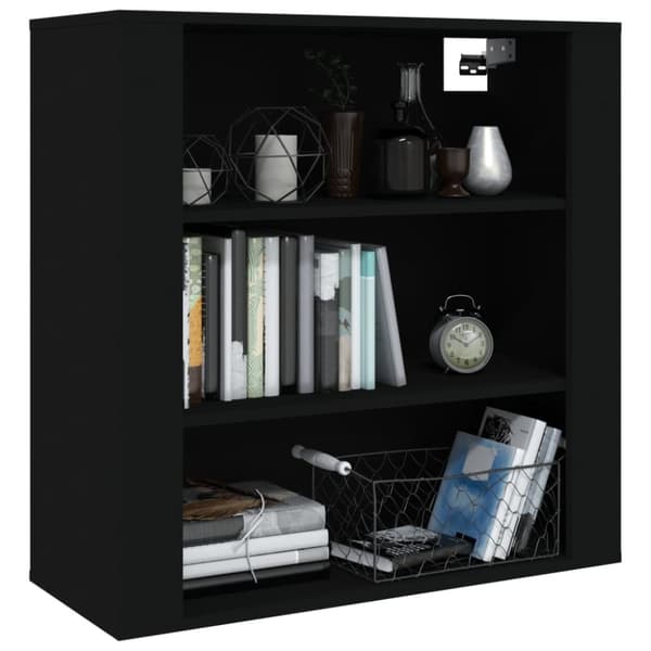 vidaXL Väggskåp svart 80x33x80 cm konstruerat trä - Skänkar & serveringsbord