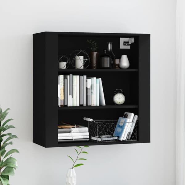 vidaXL Seinäkaappi musta 80x33x80 cm tekninen puu -  Tarjoilupöydät & senkit