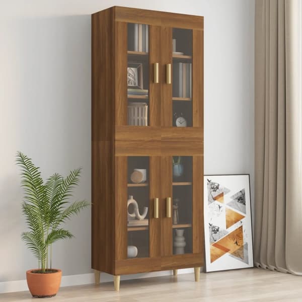 vidaXL Riippuva seinäkaappi ruskea tammi 69,5x34x90 cm -  Tarjoilupöydät & senkit