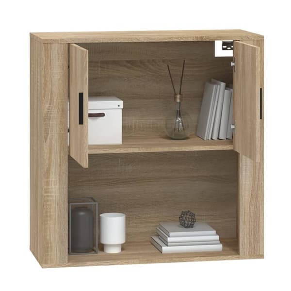 vidaXL Seinäkaappi Sonoma-tammi 80x33x80 cm tekninen puu - Tarjoilupöydät & senkit
