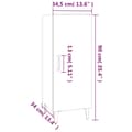 Pikkukuva 11 / 11: vidaXL Senkki betoninharmaa 34,5x34x90 cm tekninen puu -  Tarjoilupöydät & senkit