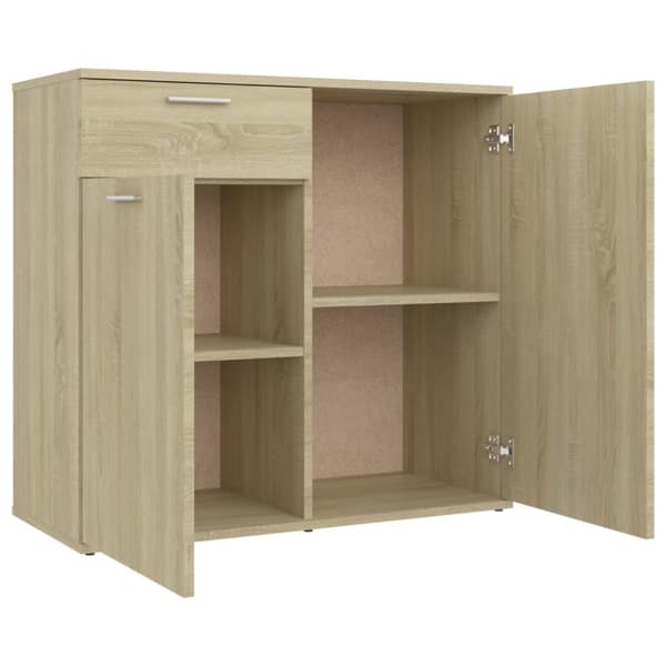 vidaXL Senkki Sonoma-tammi 80x36x75 cm tekninen puu -  Tarjoilupöydät & senkit