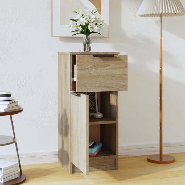 vidaXL skænk 30x30x70 cm konstrueret træ sonoma-eg - Skænke