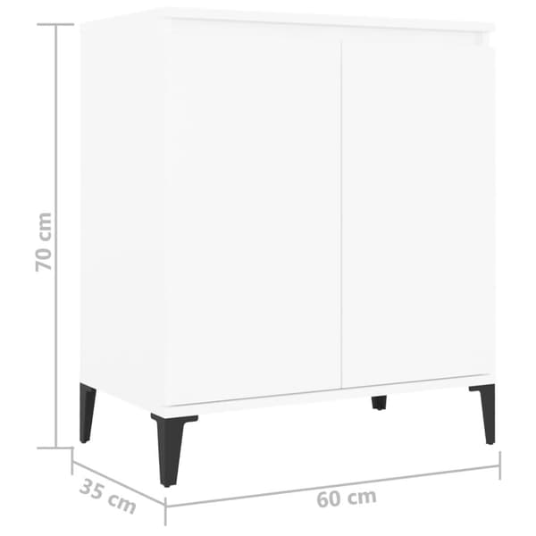 vidaXL Skåp vit 60x35x70 cm konstruerat trä - Skänkar & serveringsbord