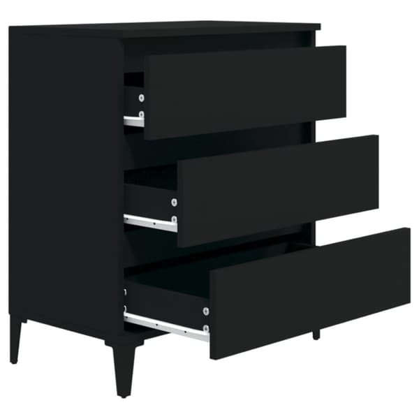 vidaXL Byrå svart 60x35x70 cm konstruerat trä -  Skänkar & serveringsbord
