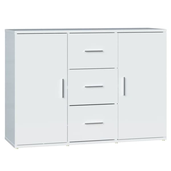 vidaXL Skåp vit högglans 91x29,5x65 cm konstruerat trä - Skänkar & serveringsbord