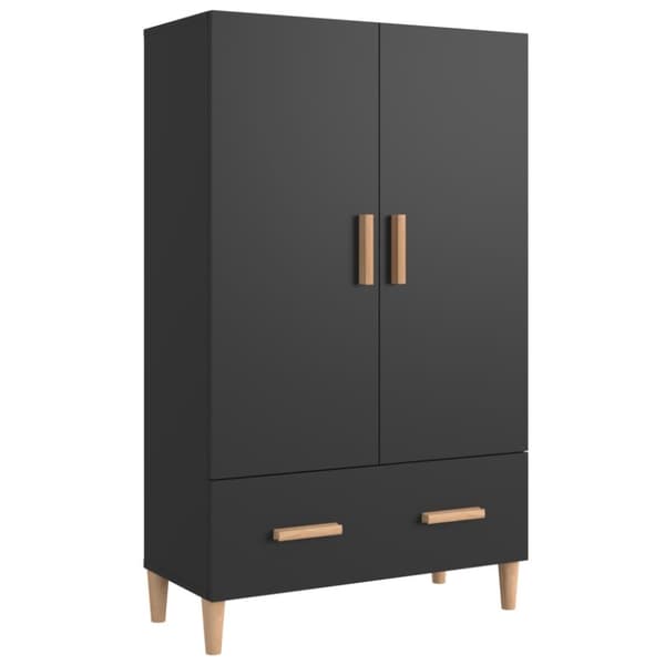 vidaXL Skåp svart 70x31x115 cm konstruerat trä -  Skänkar & serveringsbord