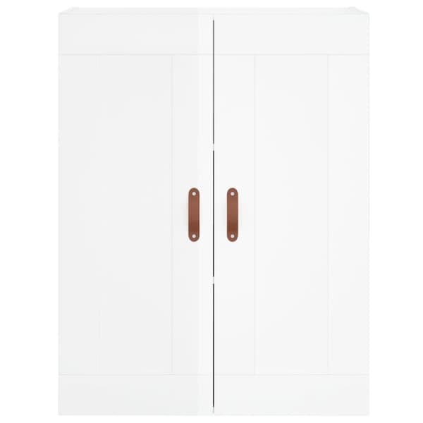 vidaXL Kaappi korkeakiilto valkoinen 69,5x34x180 cm tekninen puu - Tarjoilupöydät & senkit