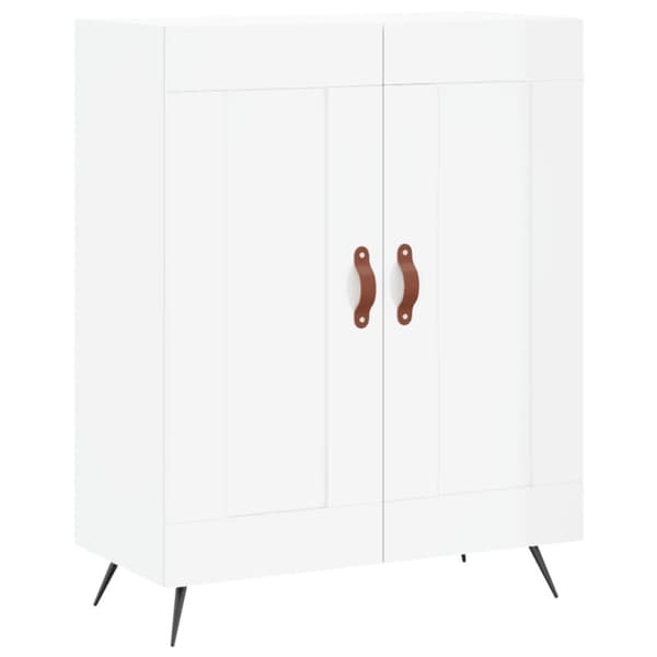 vidaXL Kaappi korkeakiilto valkoinen 69,5x34x180 cm tekninen puu - Tarjoilupöydät & senkit