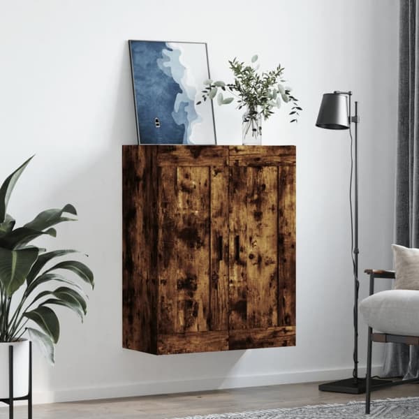 vidaXL vægskab 69,5x34x90 cm konstrueret træ røget sonoma-eg -  Skænke