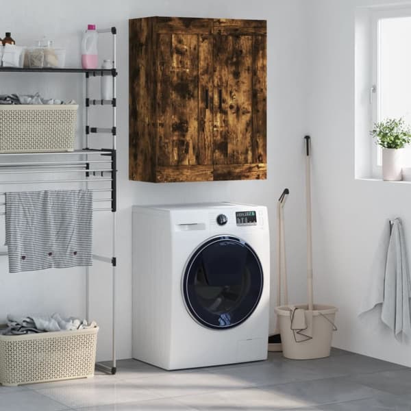 vidaXL vægskab 69,5x34x90 cm konstrueret træ røget sonoma-eg -  Skænke