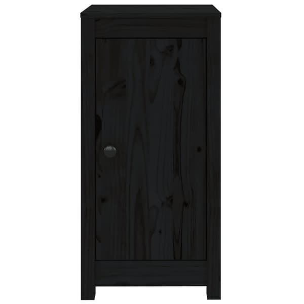 vidaXL skænke 2 stk. 40x35x80 cm massivt fyrretræ sort - Skænke