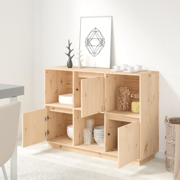 vidaXL Senkki 110,5x35x80 cm täysi mänty -  Tarjoilupöydät & senkit