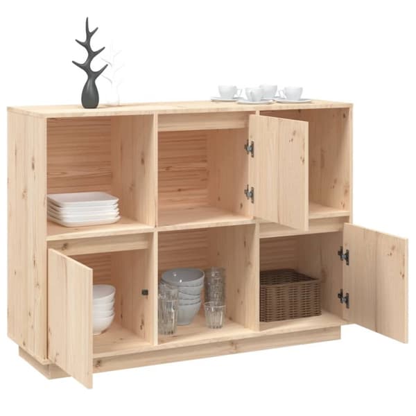 vidaXL Senkki 110,5x35x80 cm täysi mänty - Tarjoilupöydät & senkit