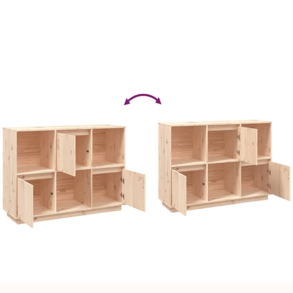 vidaXL Senkki 110,5x35x80 cm täysi mänty - Tarjoilupöydät & senkit