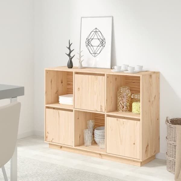 vidaXL Senkki 110,5x35x80 cm täysi mänty -  Tarjoilupöydät & senkit