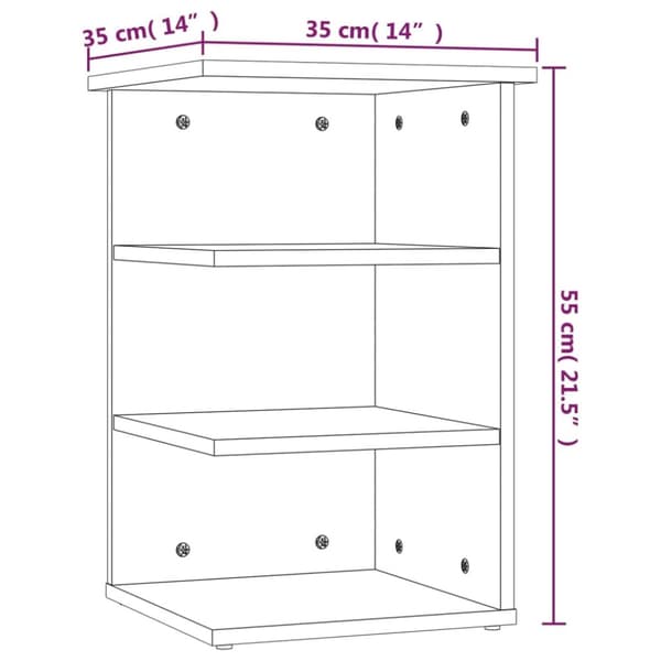 vidaXL Sivukaappi musta 35x35x55 cm tekninen puu -  Tarjoilupöydät & senkit