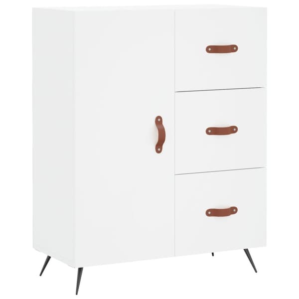 vidaXL højskab 69,5x34x180 cm konstrueret træ hvid -  Skænke
