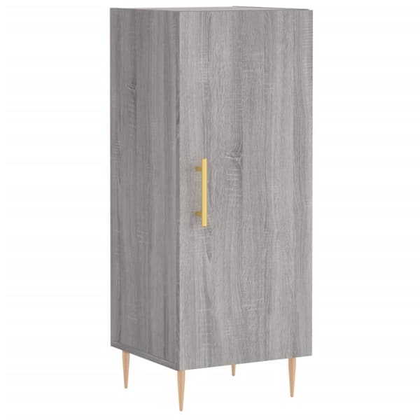 vidaXL Högskåp grå sonoma 34,5x34x180 cm konstruerat trä - Skänkar & serveringsbord