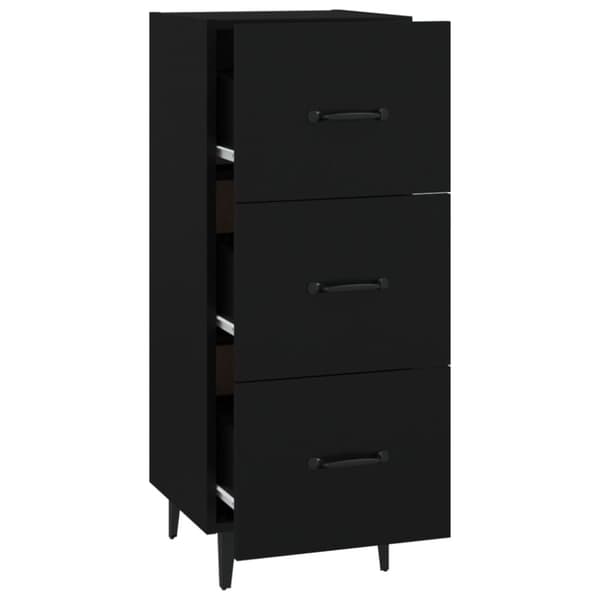 vidaXL skænk 34,5x34x90 cm konstrueret træ sort - Skænke