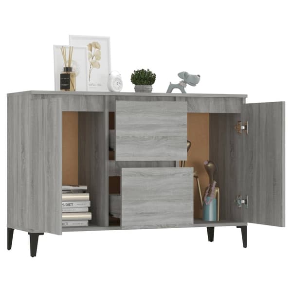 vidaXL Skänk grå sonoma 104x35x70 cm konstruerat trä - Skänkar & serveringsbord