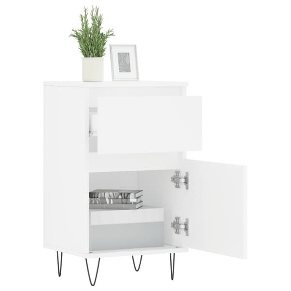 vidaXL skænke 2 stk. 40x35x70 cm konstrueret træ hvid -  Skænke