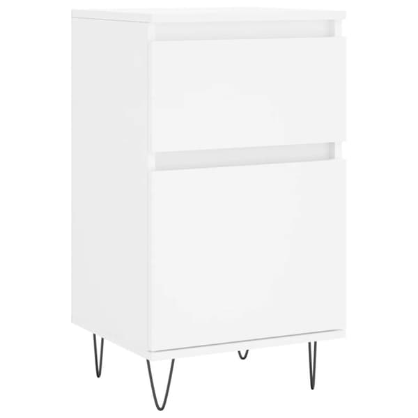 vidaXL skænke 2 stk. 40x35x70 cm konstrueret træ hvid - Skænke