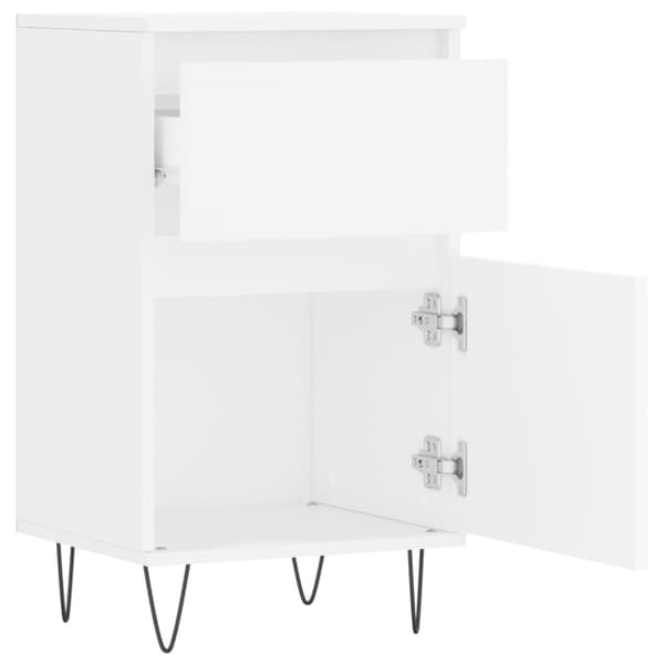 vidaXL skænke 2 stk. 40x35x70 cm konstrueret træ hvid - Skænke