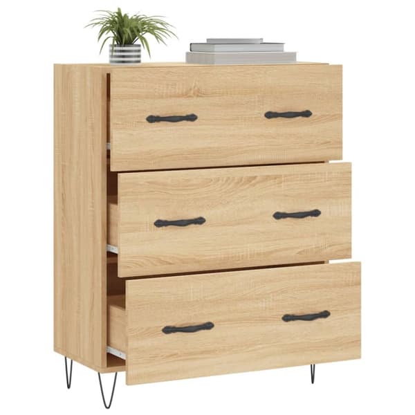 vidaXL skænk 69,5x34x90 cm konstrueret træ sonoma-eg -  Skænke