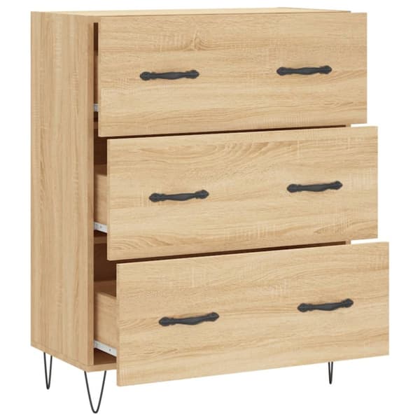 vidaXL skænk 69,5x34x90 cm konstrueret træ sonoma-eg -  Skænke