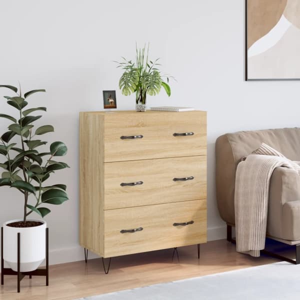 vidaXL skænk 69,5x34x90 cm konstrueret træ sonoma-eg -  Skænke