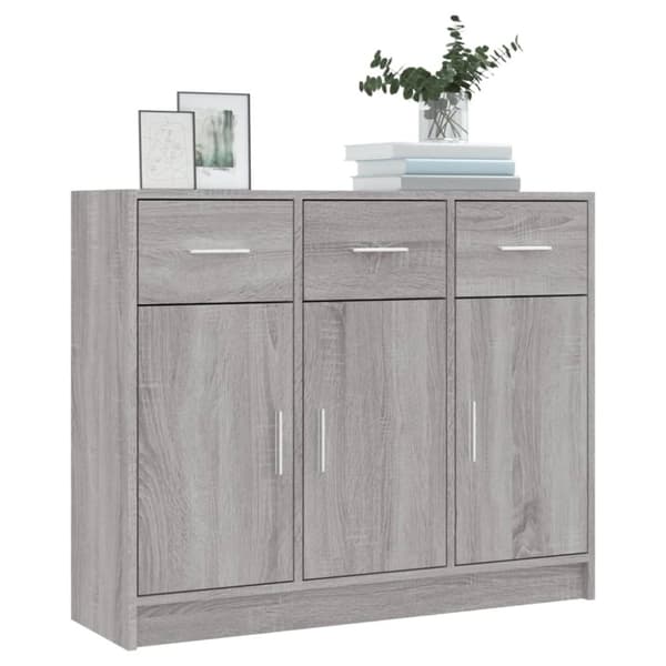 vidaXL skab 91x28x75 cm konstrueret træ grå sonoma-eg - Skænke
