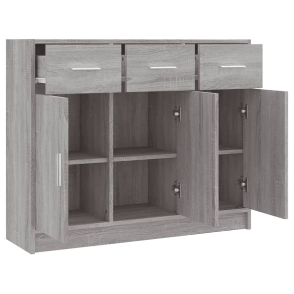 vidaXL skab 91x28x75 cm konstrueret træ grå sonoma-eg - Skænke