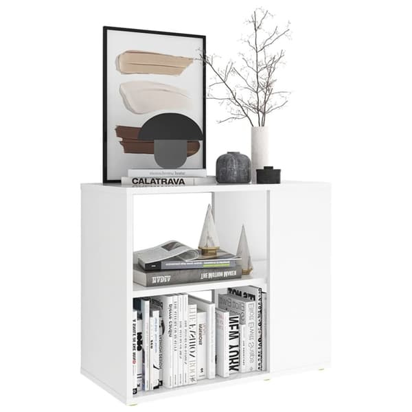 vidaXL sideskab 60x30x50 cm konstrueret træ hvid -  Skænke