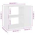 Miniatyrbillede 7 af 8: vidaXL sideskab 60x30x50 cm konstrueret træ hvid -  Skænke