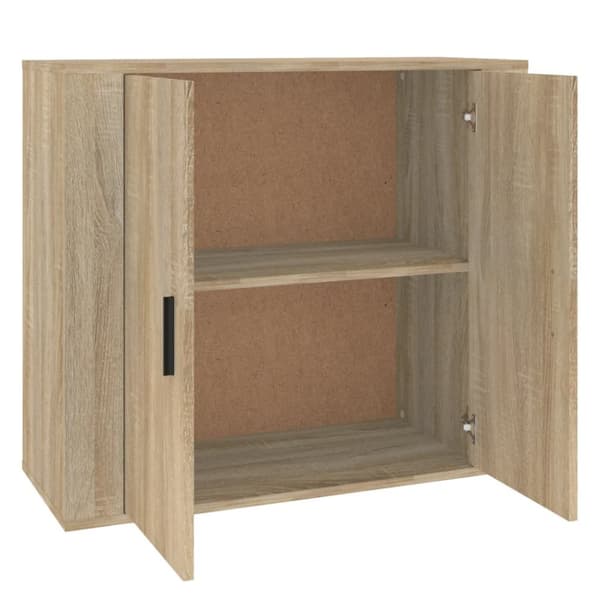 vidaXL Senkki Sonoma-tammi 80x33x70 cm tekninen puu - Tarjoilupöydät & senkit