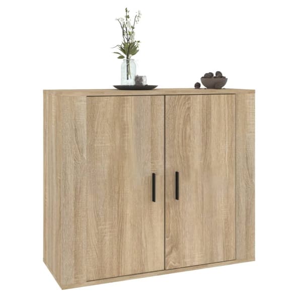 vidaXL Senkki Sonoma-tammi 80x33x70 cm tekninen puu - Tarjoilupöydät & senkit