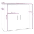 Pikkukuva 10 / 11: vidaXL Senkki Sonoma-tammi 80x33x70 cm tekninen puu -  Tarjoilupöydät & senkit