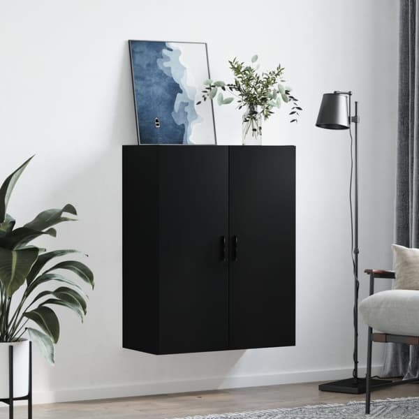 vidaXL væghængt skab 69,5x34x90 cm sort - Skænke