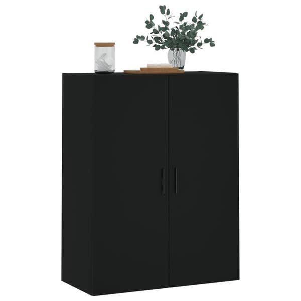 vidaXL væghængt skab 69,5x34x90 cm sort - Skænke