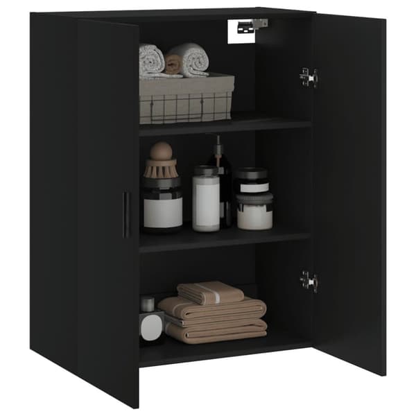 vidaXL væghængt skab 69,5x34x90 cm sort - Skænke