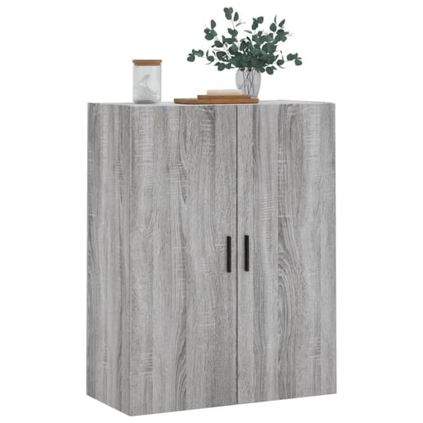vidaXL Seinäkiinnitettävä kaappi harmaa Sonoma 69,5x34x90 cm - Tarjoilupöydät & senkit